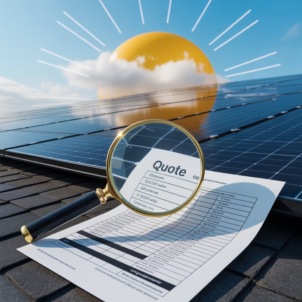 Solar panels on rooftop
